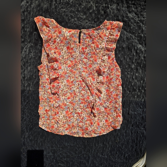 Arizona Jean Co. Cute Floral Ruffle Blouse Size Medium - Picture 3 of 3